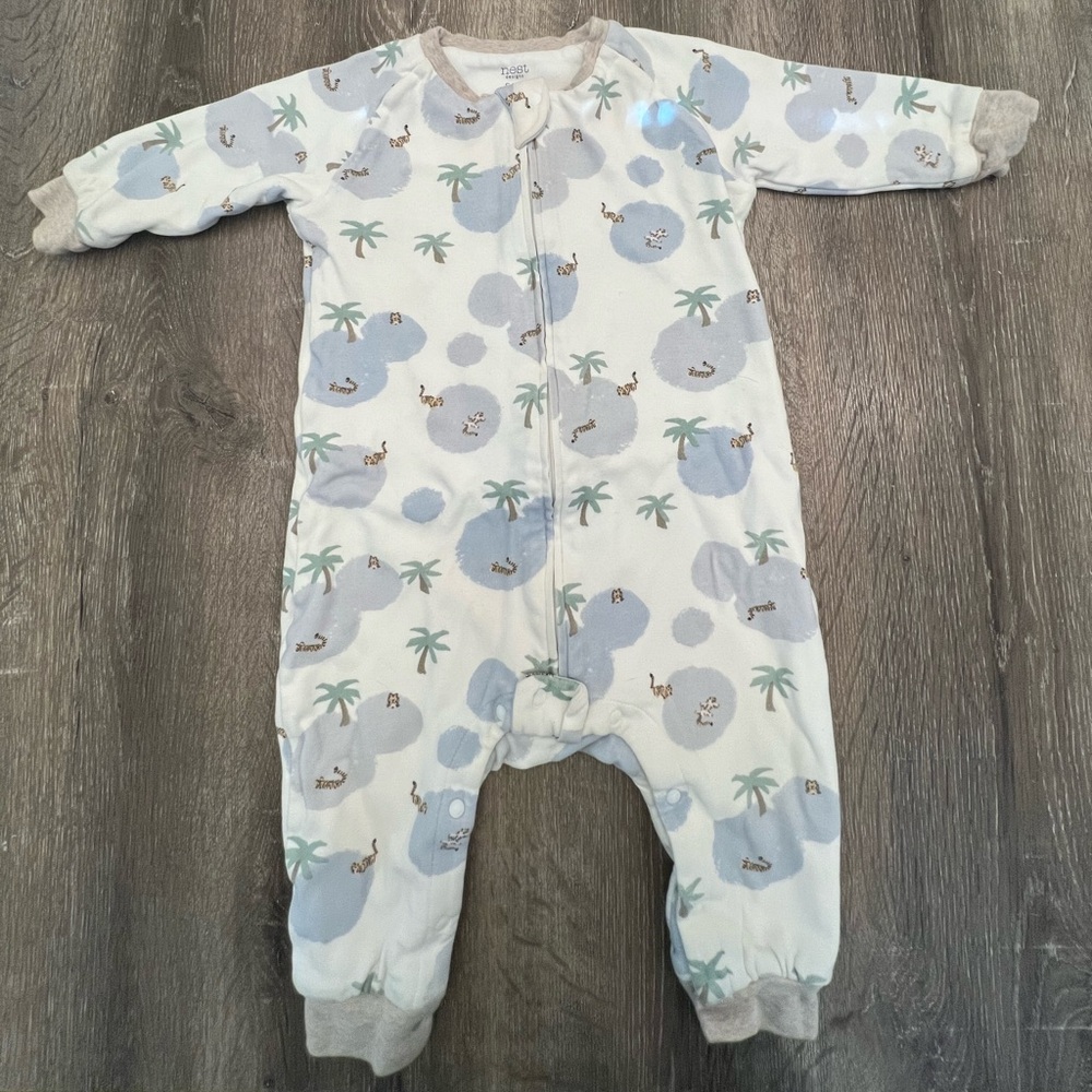 Nest Designs Organic Cotton Thirsty Tigers Long Sleeve Footed Sleep Bag